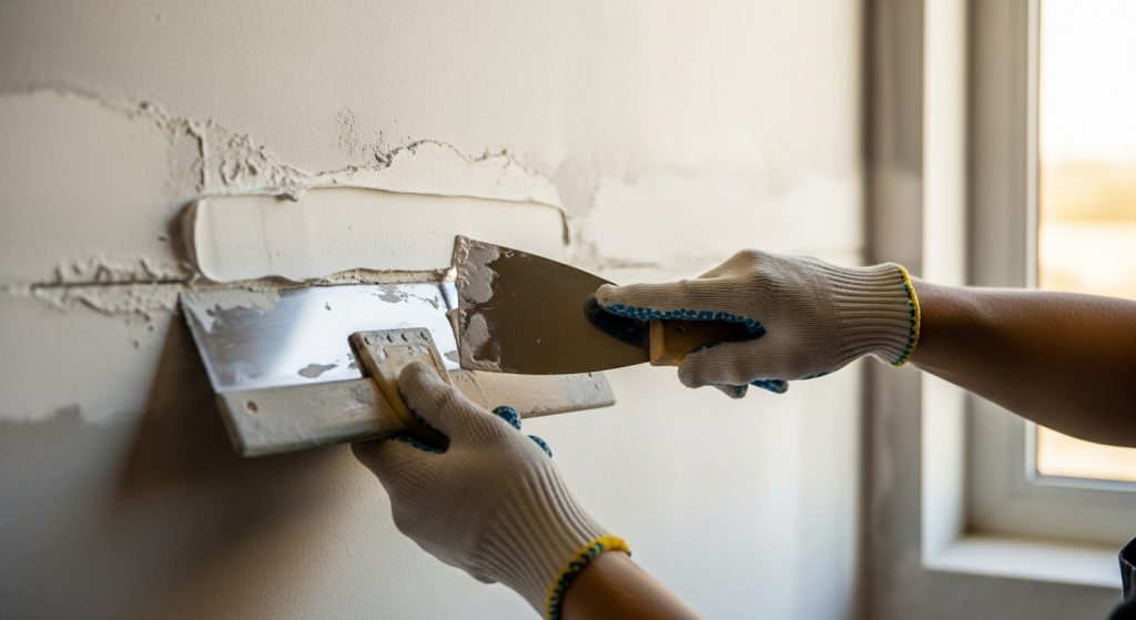 Comment rattraper des bandes à joints mal posées sur du placo