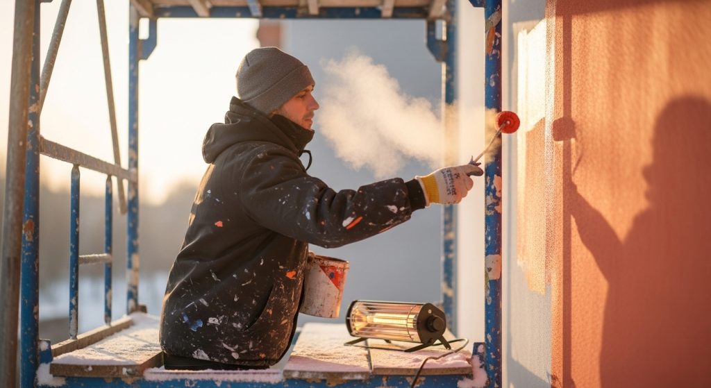 Comment un peintre professionnel adapte ses chantiers en hiver