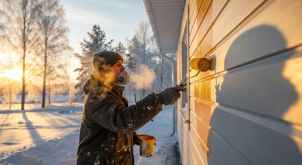Peut-on peindre une maison quand il fait froid ? Les règles à respecter